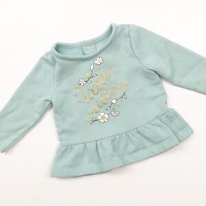 Carter's Little Sister mint long sleeve sweater